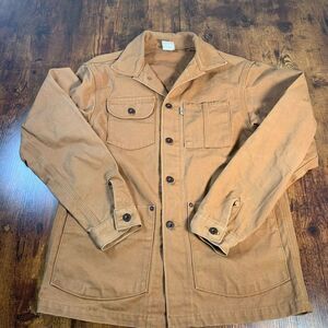 Railcar Fine Goods Chore Coat‎ in Brown Duck Canvas Size Medium